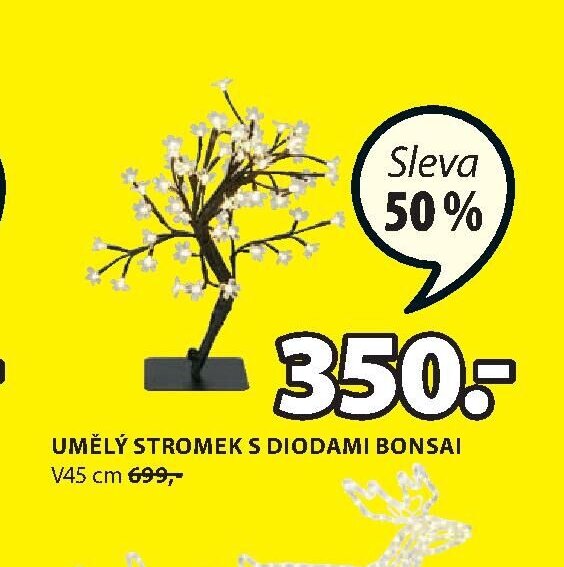 UMĚLÝ STROMEK S DIODAMI BONSAI