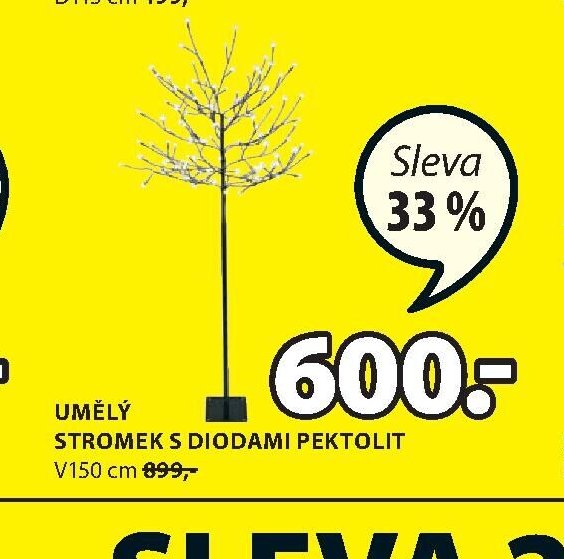 UMĚLÝ STROMEK S DIODAMI PEKTOLIT