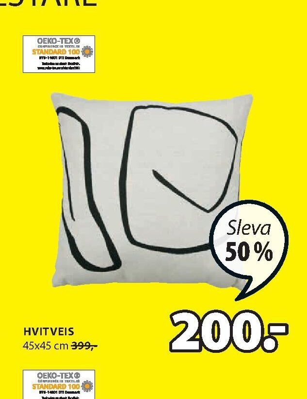HVITVEIS 45x45 cm