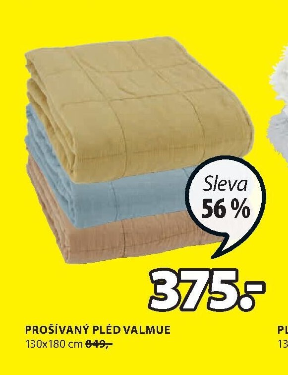 PROŠÍVANÝ PLÉD VALMUE 130x180 cm