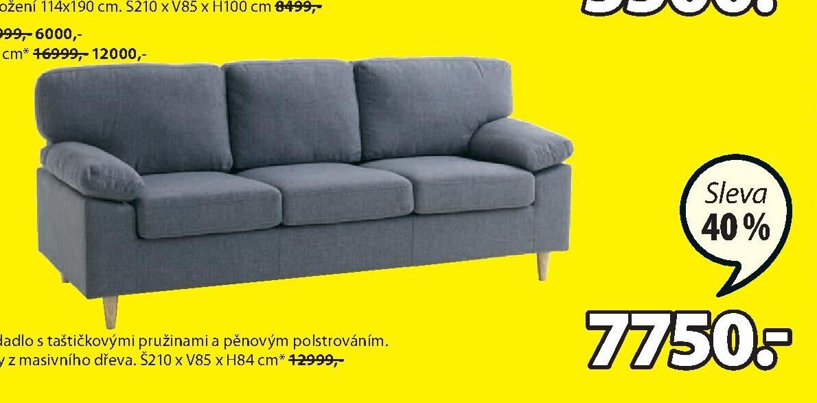 GEDVED 3místná pohovka