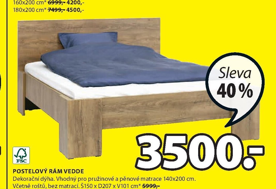 Postelový rám VEDDE