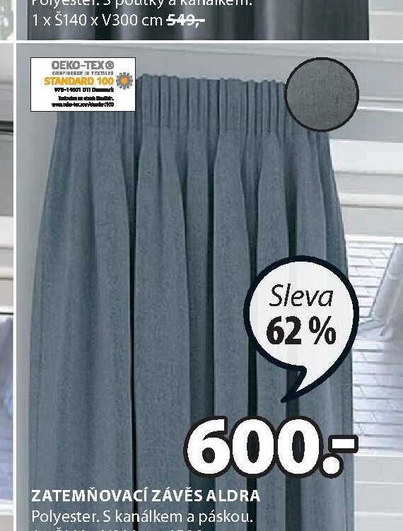 Zatemňovací závěs ALDRA