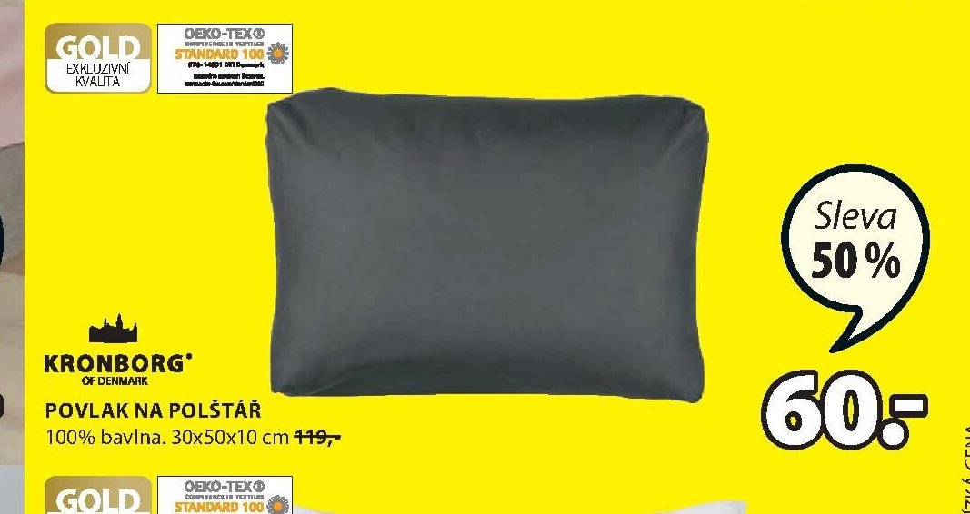 POVLEČENÍ NA POLŠTÁŘ 100% bavlna