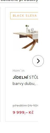 Hom'in JÍDELNÍ STŮL barvy dubu