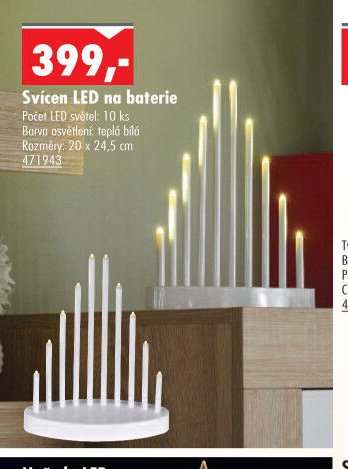 Svícen LED na baterie