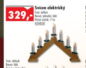 Svícen elektrický (jehlan)