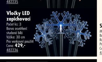 Vločky LED zapichovací