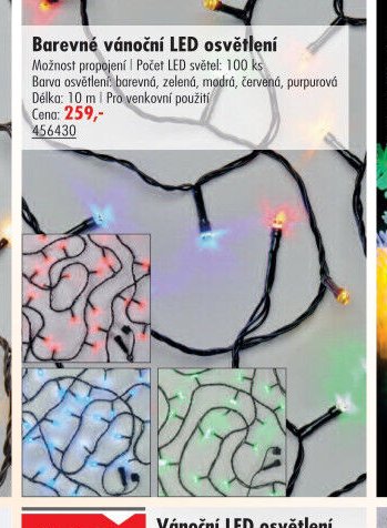 Barevné vánoční LED osvětlení