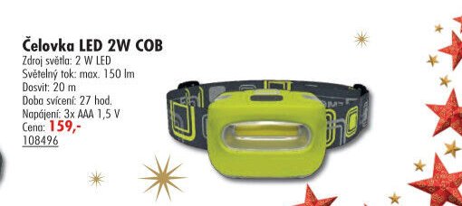 Čelovka LED 2W COB