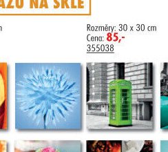 Obrazy na skle (30 x 30 cm)