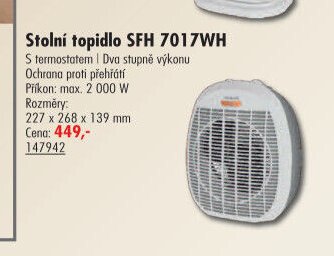 Stolní topidlo SFH 7017WH