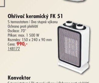 Ohřívač keramický FK 51