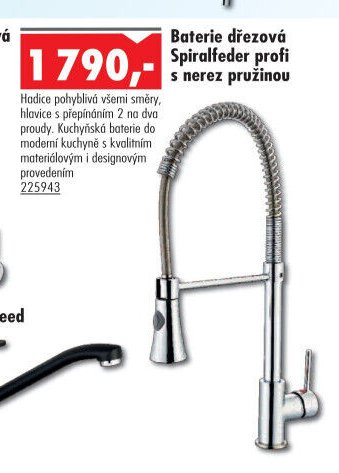 Baterie dřezová Spiralfeder profi s nerez pružinou