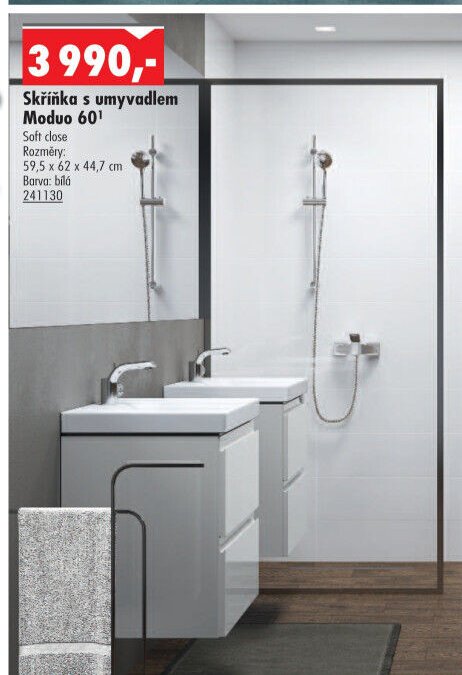 Skříňka s umyvadlem Moduo 60