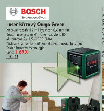 Laser křížový Quigo Green