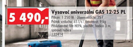 Vysavač univerzální GAS 12-25 PL