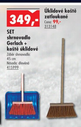 SET shrnovadlo Gerlach + koště úklidové