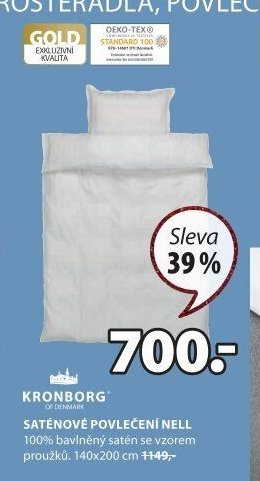 KRONBORG SATÉNOVÉ POVLEČENÍ NELL