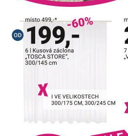 Kusová záclona TOSCA STORE