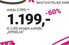 4 | LED stropní svítidlo „OPHELIA“