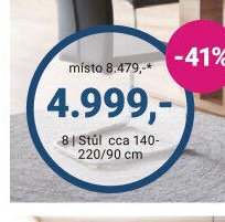 8 | Stůl cca 140-220/90 cm