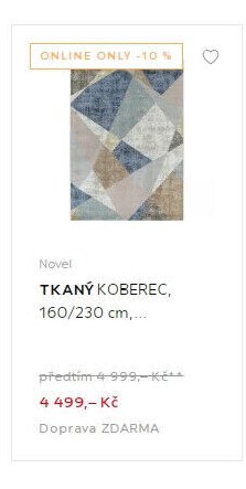NOVEL TKANÝ KOBEREC, 160/230 cm