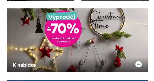 Vánoční osvětlení a dekorace