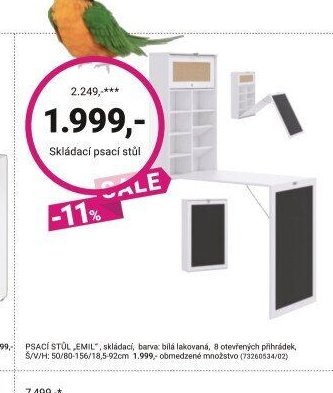 Skládací psací stůl EMIL