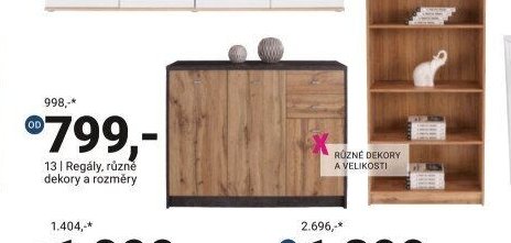 13 | Regály, různé dekory a rozměry