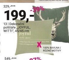 DEKORAČNÍ POLŠTÁŘ, „JOYFUL, WITTI“