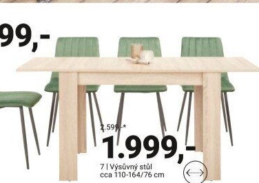 VYSUVNÝ STŮL „BIANCA“