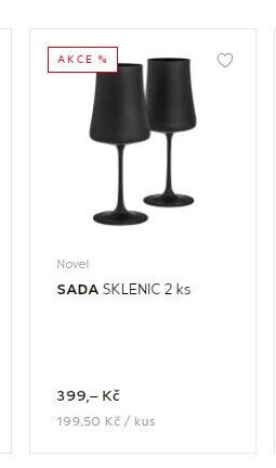 SADA SKLENIC 2 ks