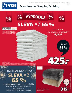 akční leták Jysk 25.12.2022-31.1.2023