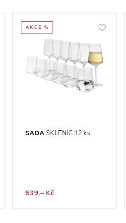SADA SKLENIC 12 ks