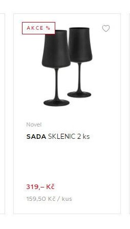 SADA SKLENIC 2 ks
