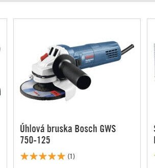 Úhlová bruska Bosch GWS 750-125