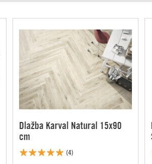 Dlažba Karval Natural 15x90 cm