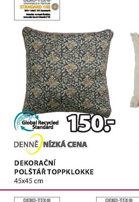 DEKORAČNÍ POLŠTÁŘ TOPPKLOKKE 45x45 cm