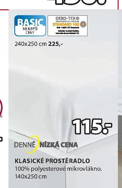 KLASICKÉ PROSTĚRADLO