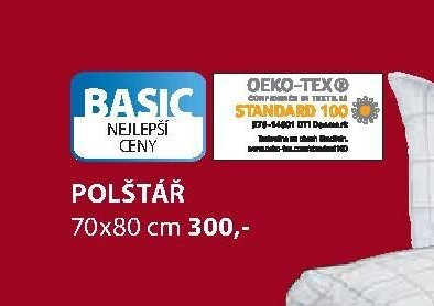 BASIC POLŠTÁŘ 70x80 cm