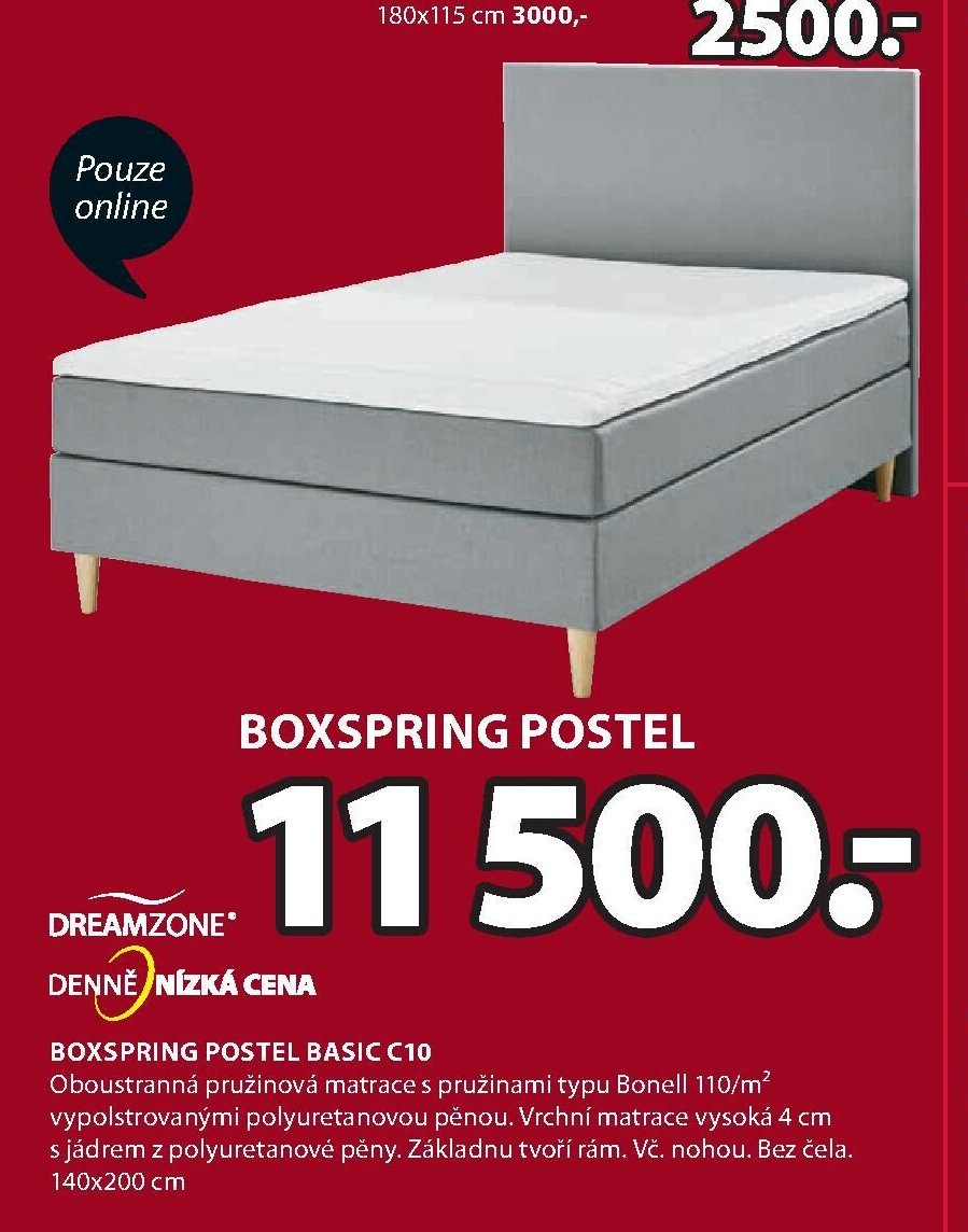 BOXSPRING POSTEL BASIC C10