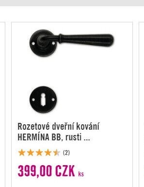 Rozetové dveřní kování HERMÍNA BB, rusti ...