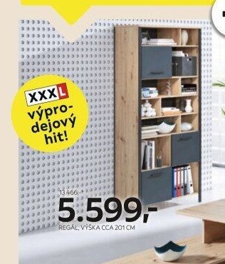 Regál, výška cca 201 cm