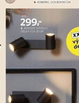Bodové svítidlo, délka cca 26 cm