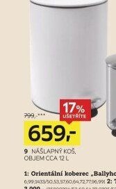 Nášlapný koš, objem cca 12 l