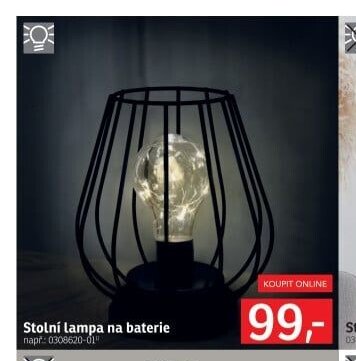 Stolní lampa na baterie