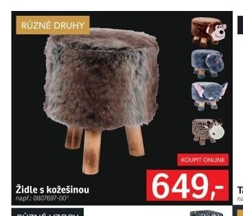 Židle s kožešinou