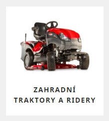 Zahradní traktory a ridery