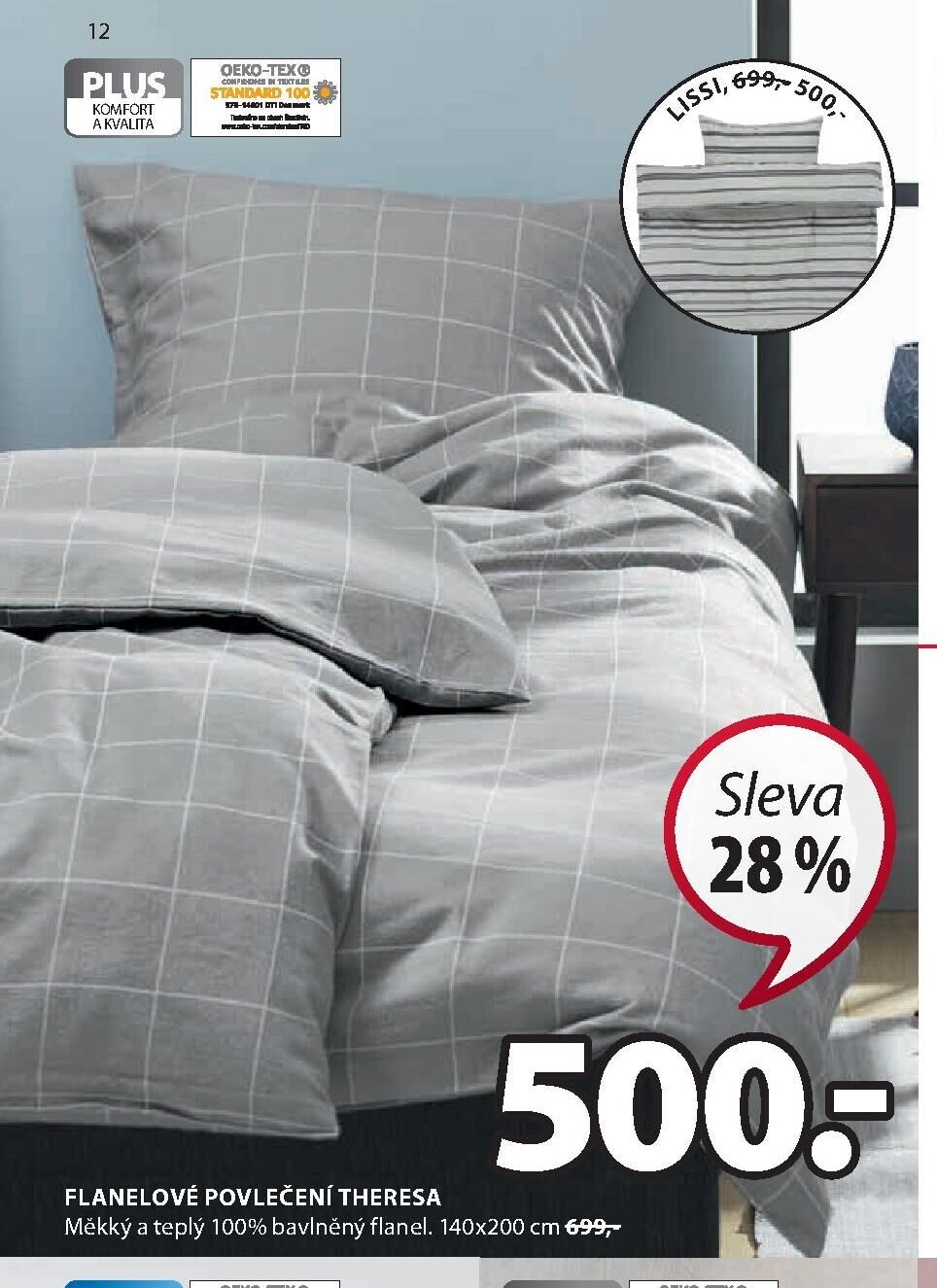 Flanelové povlečení THERESA